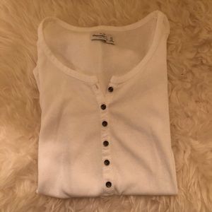 Abercrombie White Long Sleeve